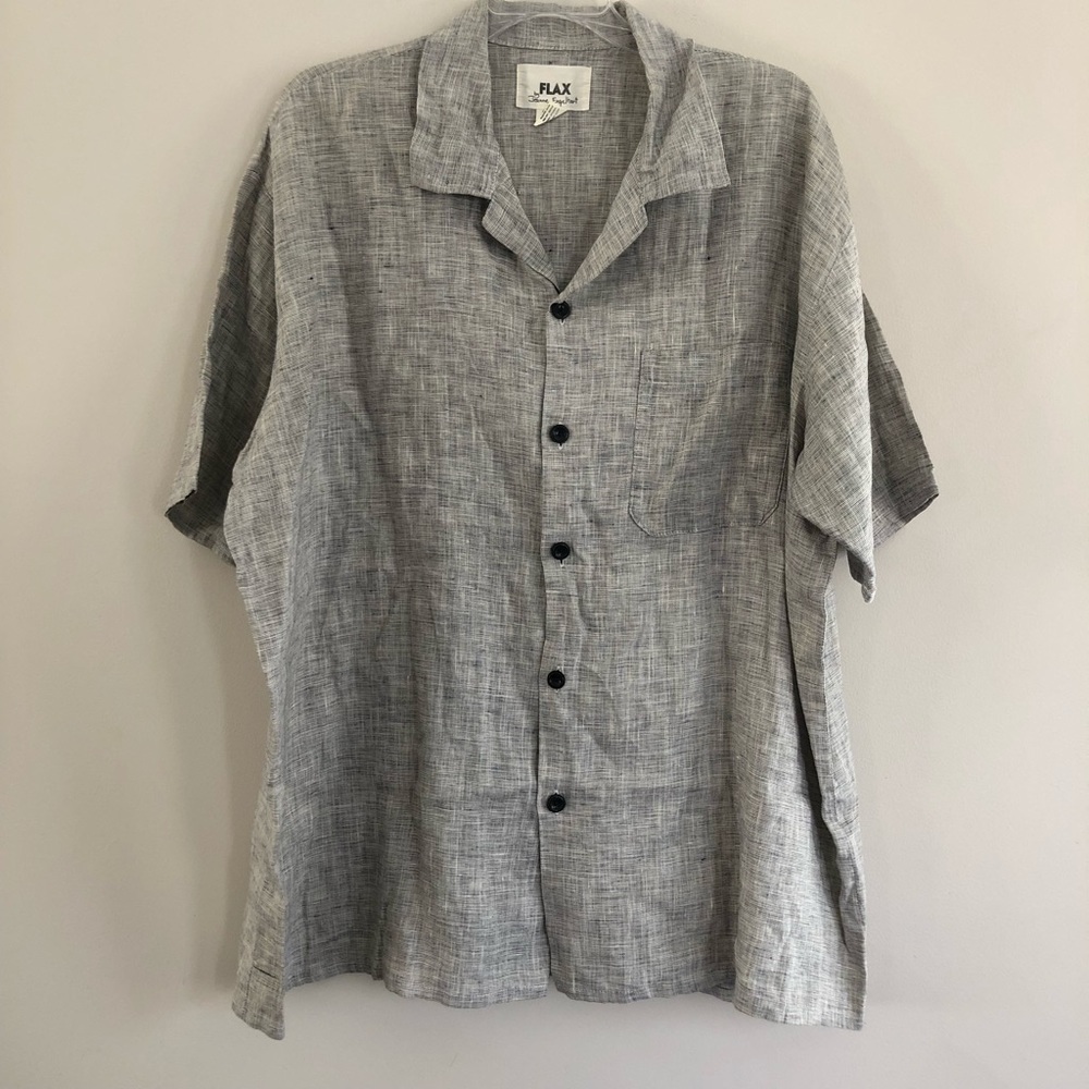 Flax by Jeanne Engelhart | Linen Button Down Top